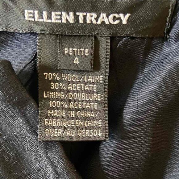 Ellen Tracy Dark blue pencil skirt, embossed on fabric size 4P - Picture 5 of 10